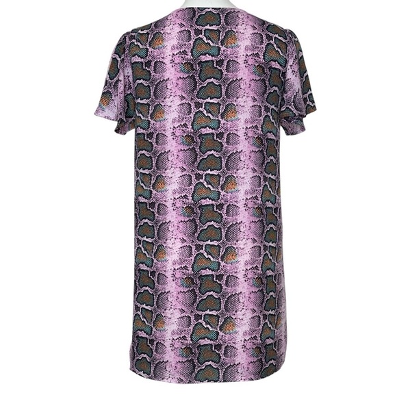Buddy Love snake skin print dress short sleeves Large - Picture 2 of 7